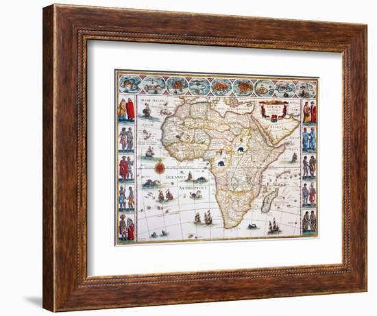Map Of Africa, 1630-Willem Janszoon Blaeu-Framed Giclee Print