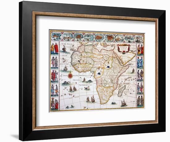 Map Of Africa, 1630-Willem Janszoon Blaeu-Framed Giclee Print