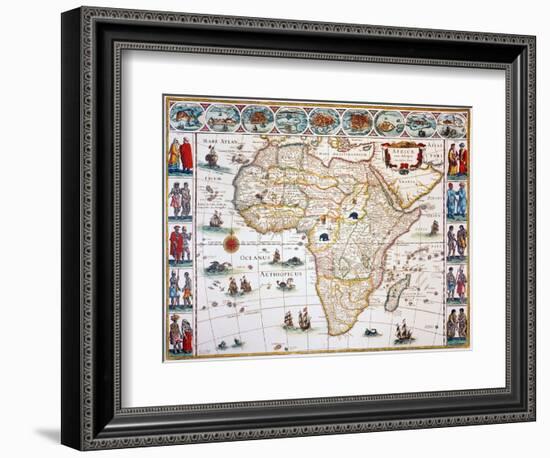 Map Of Africa, 1630-Willem Janszoon Blaeu-Framed Giclee Print