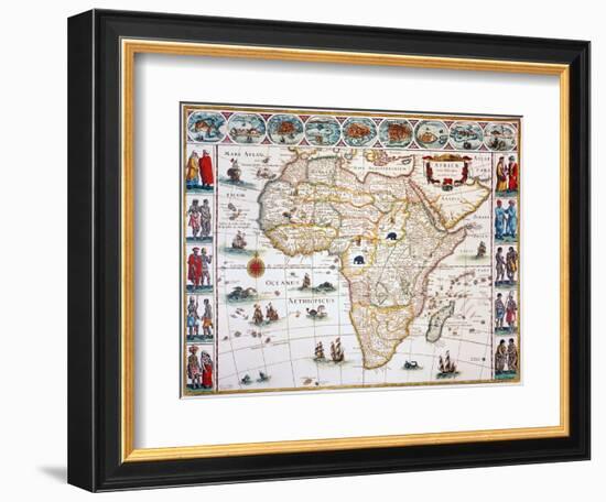 Map Of Africa, 1630-Willem Janszoon Blaeu-Framed Giclee Print