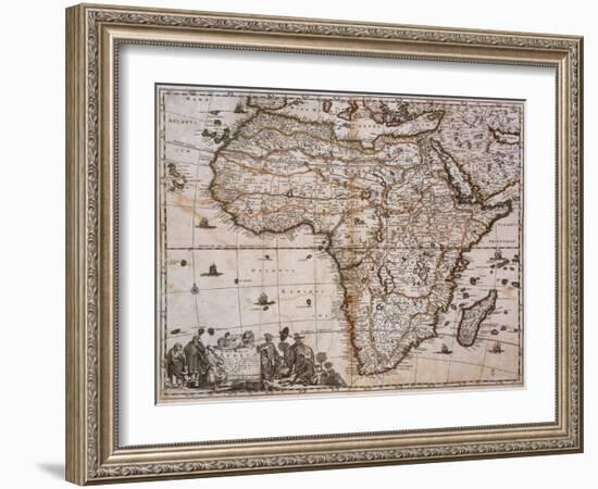 Map of Africa, 1688-Science Source-Framed Giclee Print