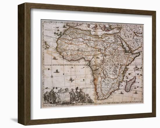 Map of Africa, 1688-Science Source-Framed Giclee Print