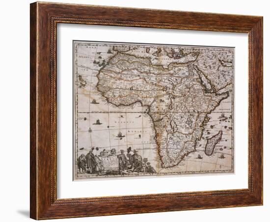 Map of Africa, 1688-Science Source-Framed Giclee Print