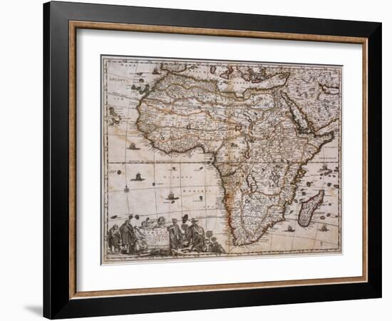 Map of Africa, 1688-Science Source-Framed Giclee Print