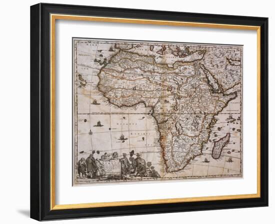 Map of Africa, 1688-Science Source-Framed Giclee Print