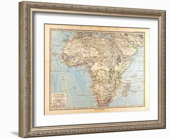 Map of Africa, 1872-null-Framed Giclee Print