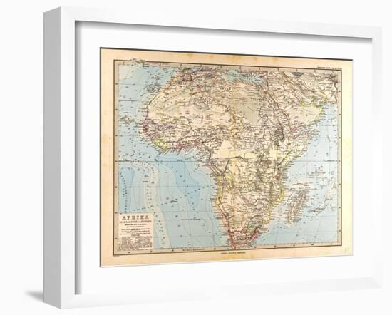 Map of Africa, 1872-null-Framed Giclee Print