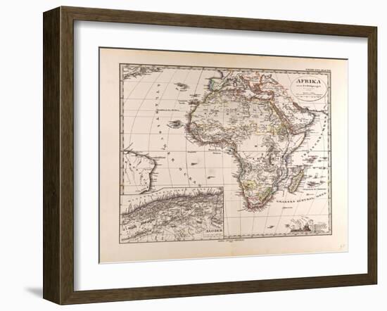 Map of Africa, 1874-null-Framed Giclee Print