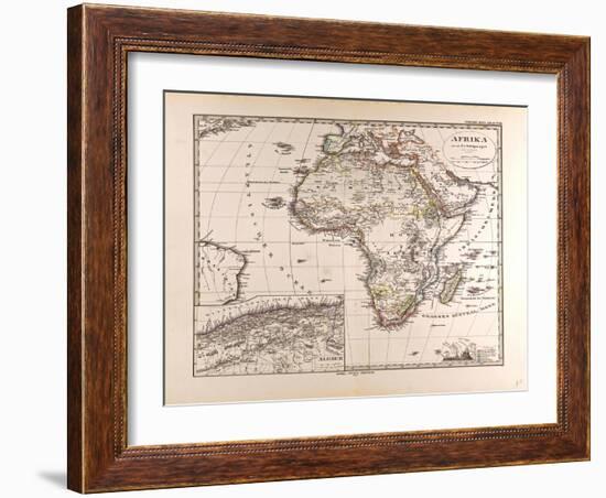 Map of Africa, 1874-null-Framed Giclee Print