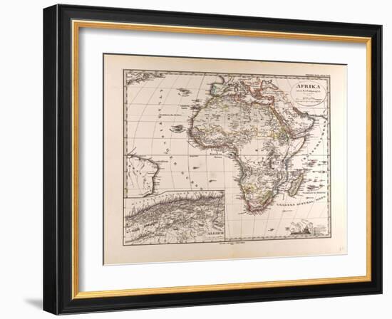 Map of Africa, 1874-null-Framed Giclee Print