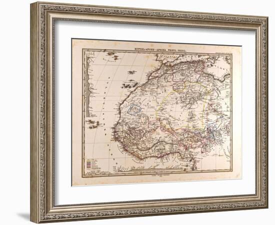 Map of Africa, 1875-null-Framed Giclee Print