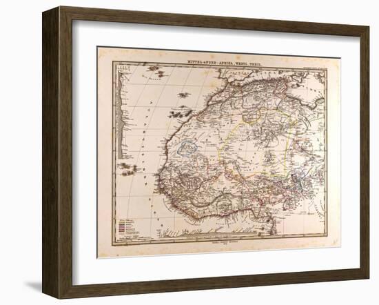 Map of Africa, 1875-null-Framed Giclee Print