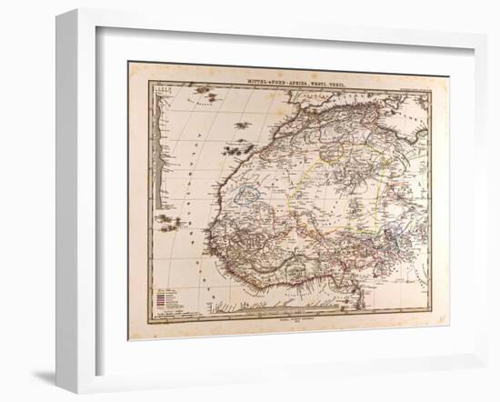 Map of Africa, 1875-null-Framed Giclee Print