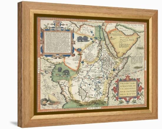 Map of Africa and the Arabian Peninsula-Abraham Ortelius-Framed Premier Image Canvas