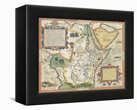Map of Africa and the Arabian Peninsula-Abraham Ortelius-Framed Premier Image Canvas