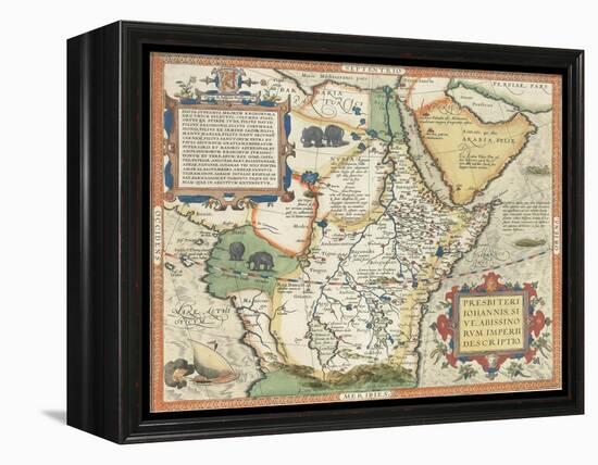 Map of Africa and the Arabian Peninsula-Abraham Ortelius-Framed Premier Image Canvas