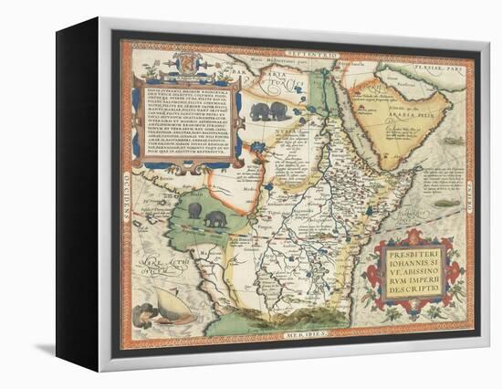 Map of Africa and the Arabian Peninsula-Abraham Ortelius-Framed Premier Image Canvas