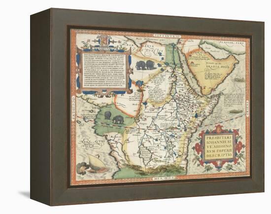 Map of Africa and the Arabian Peninsula-Abraham Ortelius-Framed Premier Image Canvas