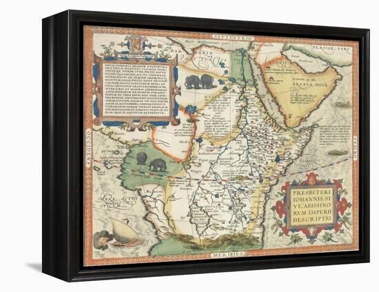 Map of Africa and the Arabian Peninsula-Abraham Ortelius-Framed Premier Image Canvas