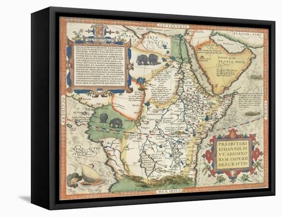 Map of Africa and the Arabian Peninsula-Abraham Ortelius-Framed Premier Image Canvas