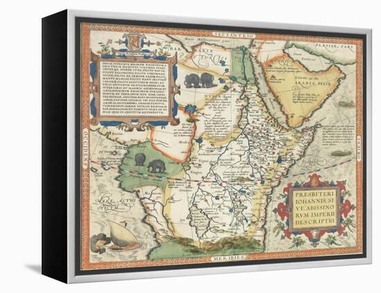 Map of Africa and the Arabian Peninsula-Abraham Ortelius-Framed Premier Image Canvas