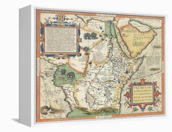 Map of Africa and the Arabian Peninsula-Abraham Ortelius-Framed Premier Image Canvas