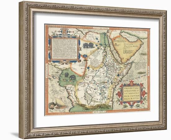 Map of Africa and the Arabian Peninsula-Abraham Ortelius-Framed Giclee Print