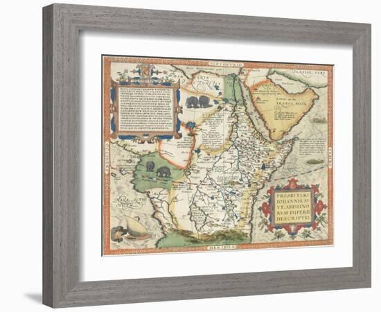 Map of Africa and the Arabian Peninsula-Abraham Ortelius-Framed Giclee Print