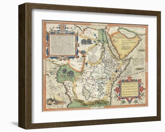 Map of Africa and the Arabian Peninsula-Abraham Ortelius-Framed Giclee Print