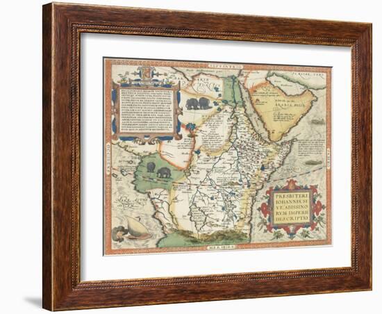 Map of Africa and the Arabian Peninsula-Abraham Ortelius-Framed Giclee Print