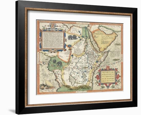 Map of Africa and the Arabian Peninsula-Abraham Ortelius-Framed Giclee Print