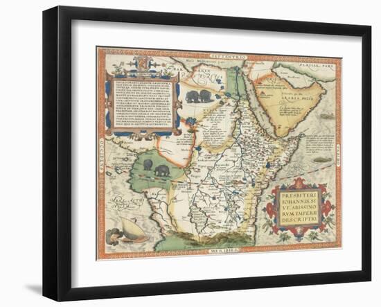 Map of Africa and the Arabian Peninsula-Abraham Ortelius-Framed Giclee Print