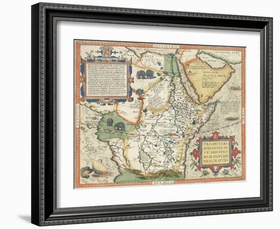 Map of Africa and the Arabian Peninsula-Abraham Ortelius-Framed Giclee Print