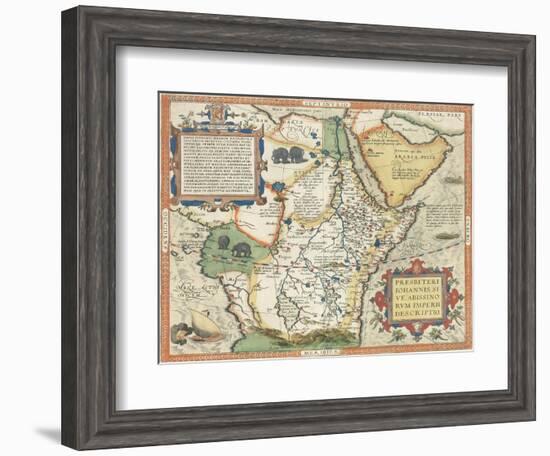 Map of Africa and the Arabian Peninsula-Abraham Ortelius-Framed Giclee Print