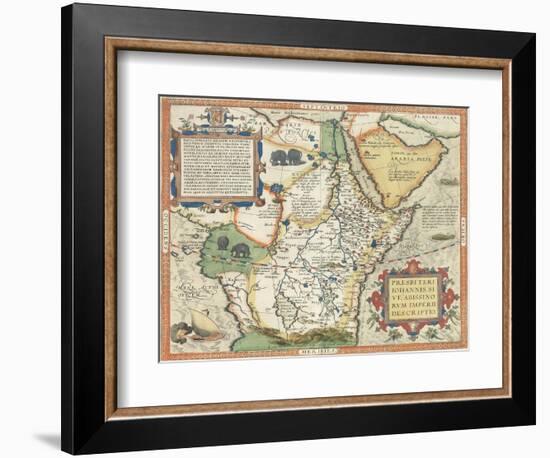 Map of Africa and the Arabian Peninsula-Abraham Ortelius-Framed Giclee Print