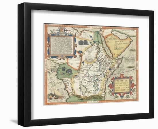 Map of Africa and the Arabian Peninsula-Abraham Ortelius-Framed Giclee Print