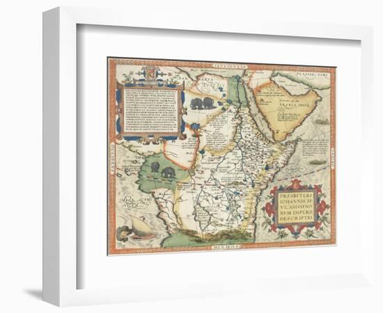 Map of Africa and the Arabian Peninsula-Abraham Ortelius-Framed Giclee Print