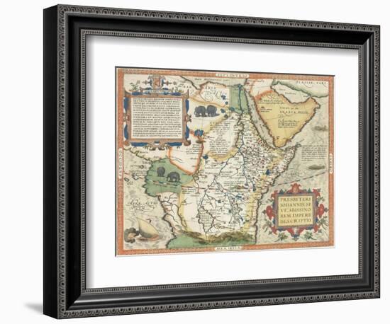 Map of Africa and the Arabian Peninsula-Abraham Ortelius-Framed Giclee Print