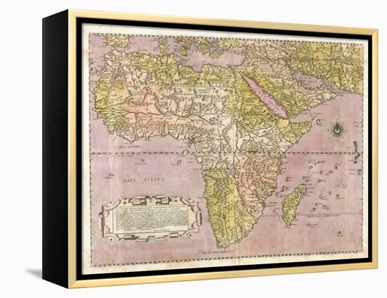 Map of Africa by Paolo Forlani Veronese-null-Framed Premier Image Canvas