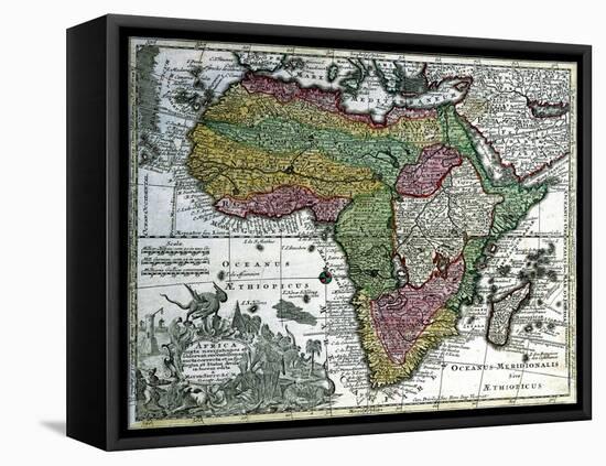 Map of Africa, from 'Atlas Minor', Published in Augsburg, First Half of Eighteenth Century-Georg Matthäus Seutter-Framed Premier Image Canvas