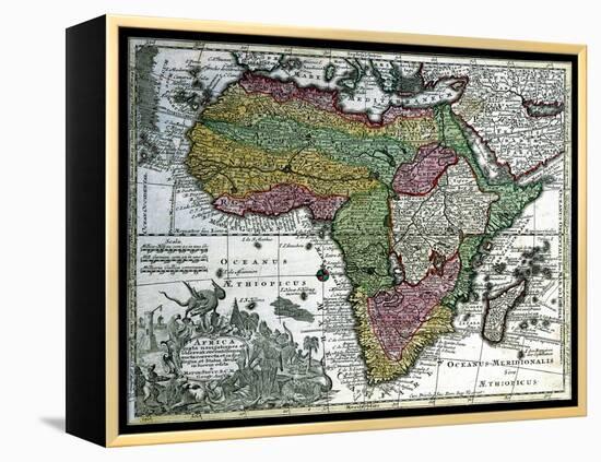 Map of Africa, from 'Atlas Minor', Published in Augsburg, First Half of Eighteenth Century-Georg Matthäus Seutter-Framed Premier Image Canvas