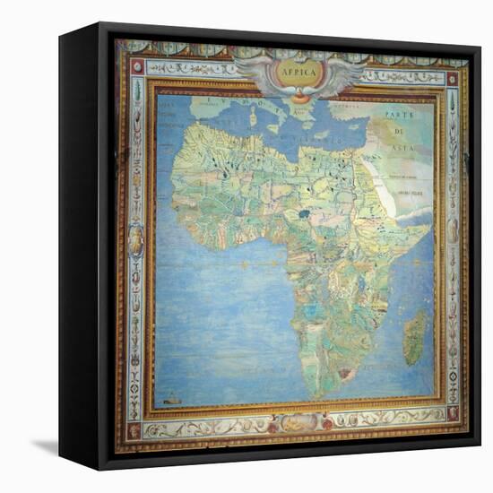 Map of Africa, in the Sala Del Mappamondo-Antonio Giovanni de Varese-Framed Premier Image Canvas