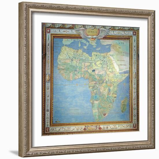 Map of Africa, in the Sala Del Mappamondo-Antonio Giovanni de Varese-Framed Giclee Print