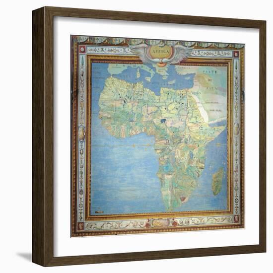 Map of Africa, in the Sala Del Mappamondo-Antonio Giovanni de Varese-Framed Giclee Print