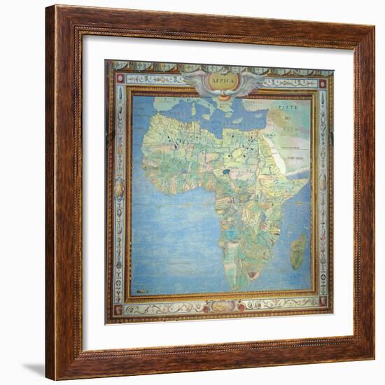 Map of Africa, in the Sala Del Mappamondo-Antonio Giovanni de Varese-Framed Giclee Print