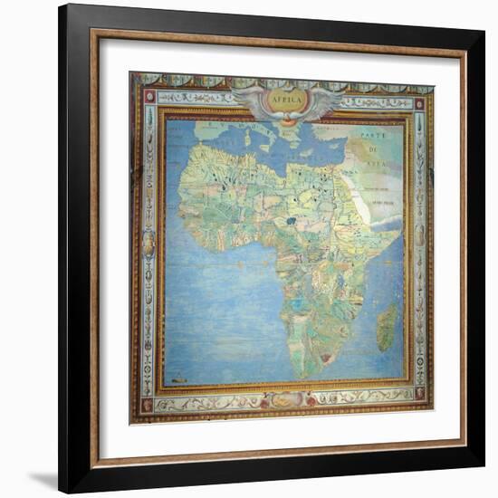 Map of Africa, in the Sala Del Mappamondo-Antonio Giovanni de Varese-Framed Giclee Print