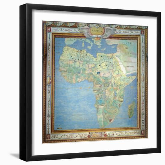 Map of Africa, in the Sala Del Mappamondo-Antonio Giovanni de Varese-Framed Giclee Print