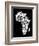 Map of Africa Map, Text Art-Michael Tompsett-Framed Art Print