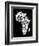 Map of Africa Map, Text Art-Michael Tompsett-Framed Art Print