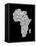 Map of Africa Map, Text Art-Michael Tompsett-Framed Stretched Canvas